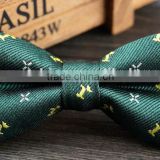 Latest Fox Printed Pattern Bow Ties,Shining Jacquard Polyester Neckwear For Kids
