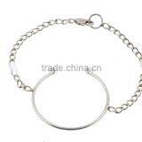 925 Sterling Silver Newest Fashion Silver Circle Chain Bracelet thumbnail-2