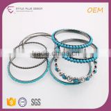 G68664H01 STYLE PLUS multi layered blue bracelet small blue beads bracelet stretch bracelets