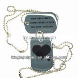 SM-MD001 Custom hot sale couple dog tags with ball chain