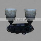 Metal Wall Fixture 2 Light Marble Shade/Progress Lighting With UL thumbnail-1