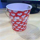 Festival Decorated Tin Bucket