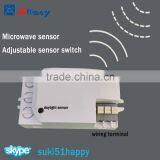 Hot Sale 360 Degree 220-240V/AC 5.8GHz HF System Adjustable Motion Sensor Switch