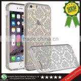 Samco Carved Damask Vintage Pattern Matte Transparent Back Cover New Cases for IPhone 6S and 6S Plus