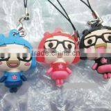 Eco-friendly Custom Girls 3D Cartoon Silicone Cell Phone Charms thumbnail-1