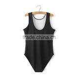 Lady Clothing Backless Black Cat Image Printed Fabric Swimming Wear for Girls thumbnail-2