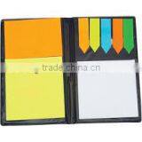 Leather Look Padfolio With Sticky Notes & Flags