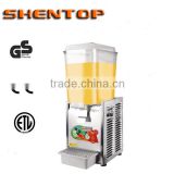 SHENTOP single tank juice dispenser with CE Approved 17L compressor refrigeration cold juice machine PL-117A