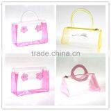 2015 Promotional Fashion Transparent Pvc Travel Cosmetic Bag