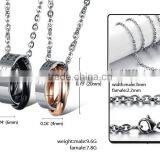 Cheap Fashion Jewelry Made in China Wholesale Engravable Pendants, Steel and Gold Pendant thumbnail-3