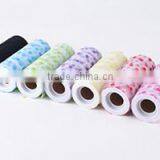 Multicolor Flocking Patterns Little Dot Flower Organza Rolls