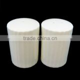 H11260 high quality white porcelain cylinder salt & pepper shaker