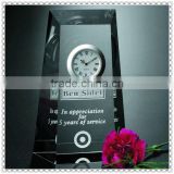 Engraved Clear Crystal Personalized Clocks For Decoration