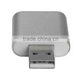 Portable Aluminum External USB Audio Adapter Sound Card With Stereo Headphone/Speaker and Mono Microphone Jacks thumbnail-2