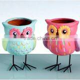 2014 Hot Selling Custom Owl Resin Flower Pot thumbnail-1