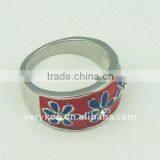 Fashion Enamel Rhinestone Flower Ring (FCK-11209) thumbnail-1