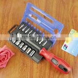 KEY POINT 20 in 1Multi combination tools screwdriver set one screwdriver Red and black shank massage