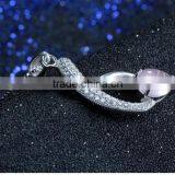 Cute Animal Girls Natural Rose Quartz Stone Different Types of Pendant Chains Jewelry thumbnail-2