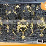 Decorative Flowery Wrought Iron Fence thumbnail-2
