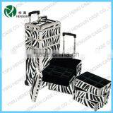 Zebra Rolling Makeup Case,aluminum Make up Trolley Case thumbnail-1