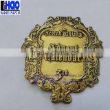 Custom Embossed Metal Logo/self Adhesive Embossed Metal Label/ Wine Bottle Embossed Metal Sticker thumbnail-2