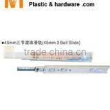 All steel 45mm 3 ball bearing drawer slide