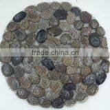 Garden Pack of 2 Stepping Pebble Stones on Mesh Borders thumbnail-5