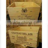 FRENCH CHIC RETRO GENUINE VINTAGE USED WOODEN WINE CRATES BOX thumbnail-2