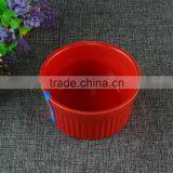 Colorful Red Porcelain Salad Bowl Black Cheap Pasta Bowl thumbnail-2