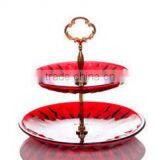 Glass Creative Multilayer Dessert Charge Plate,cake Plate Birthday Wishes thumbnail-1