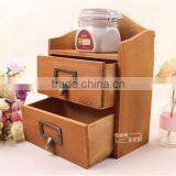 Antique Style Jewelry Storage Cabinets Zakka Storage Mini Cabinets With 2 Drawer thumbnail-3