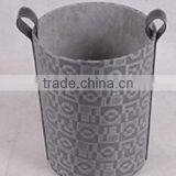 Household Waste Bin Faux Leather Trash Can With Twin Handles thumbnail-1