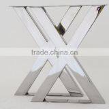 Marble Base Dining X Shape Table Bases Stainless Steel Leg thumbnail-2