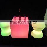 Led Light up Cube Coffee Table /bedside Illuminated PE Table With Led Light thumbnail-1