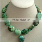 20*25mm Natural Green Tuquoise Necklace thumbnail-1