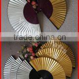 Japanese Gold and Silver Color Bamboo Paper Fan Promotionally thumbnail-1