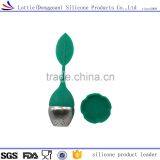 2016 Hot Selling Fashion Eco-friendly Non-toxic Heat-resisting Leaf Shape Silicone Tea Infuser,custom Silicone Tea Infuser. thumbnail-1