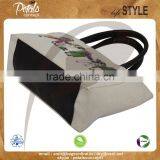 12 oz Natural Canvas Tote Bag With Polyester Lining & With PU Padded Handle & Bottom thumbnail-6