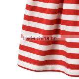 Soft Cotton Stripes Baby T-shirt Dress With Badge Appliques Kids Frocks Designs Dress Gril Dresses HSD5474 thumbnail-2