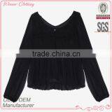 Ladies' Fashion Polyester Long Sleeves Direct Manufacturer High Quality Sari Blouse Design thumbnail-1