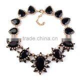 Fashion People Big Water Drop Resin Gems Chunky Coral Necklace thumbnail-4