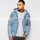 Fashion Denim Jacket With Hooded Anorak Jacket With Pocket Great Quality thumbnail-1