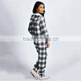 Wholesale Family Flannel Black and White Adult Onesie 100 Cotton thumbnail-2