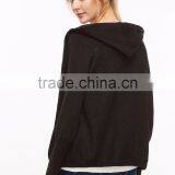 OEM Best Selling Black Raglan Sleeve Hooded Sweater Coat Cotton Spandex Comfortable Casual Cardigan Sweater thumbnail-5