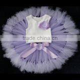 Baby Girls Pettiskirt Set Dress With Top Girls Fluffy Tulle Chiffon Fairy Pettiskirt Sets thumbnail-1