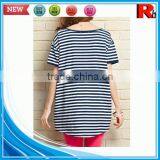 China 100% Cotton Soft Stripe Custom Wholesale Formal Dresses for Pregnant Women thumbnail-2