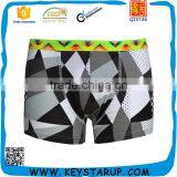 Mans Boxer Cotton Underwear Suit Checks Printed Brief With Elastic Band thumbnail-1