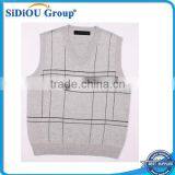High Quality Plain Grey V Shape Sweater thumbnail-1