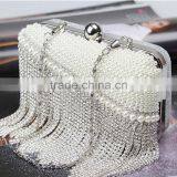 Luxury Crystal Evening Clutch Bag Elegant Women Clutch Handbag Lady Wedding Wallet Party Pearl Clutch Bag thumbnail-1