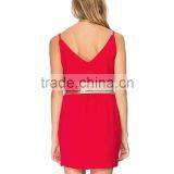 2015 Pleated Waistline Wrap-around With Belt Latest Dress Designs thumbnail-3